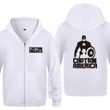 White Captain America Hoodie