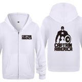 White Captain America Hoodie
