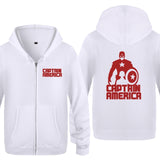 White Captain America Hoodie