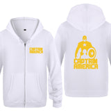 White Captain America Hoodie