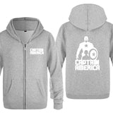White Captain America Hoodie
