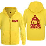 White Captain America Hoodie