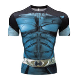 New Comic Superhero Compression Shirt Captain America Iron Man Fit Tight G Ym Bodybuilding T Shirt