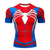 New Comic Superhero Compression Shirt Captain America Iron Man Fit Tight G Ym Bodybuilding T Shirt
