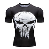 New Comic Superhero Compression Shirt Captain America Iron Man Fit Tight G Ym Bodybuilding T Shirt