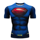 New Comic Superhero Compression Shirt Captain America Iron Man Fit Tight G Ym Bodybuilding T Shirt