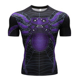 New Comic Superhero Compression Shirt Captain America Iron Man Fit Tight G Ym Bodybuilding T Shirt